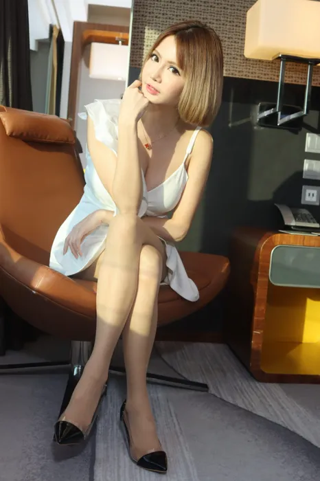 [Mzsock] NO.092 Memi white short dress high heels beautiful legs outdoor shot street photography#[95P]-11